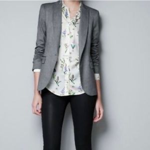 Massimo Dutti Womens Grey Blazer Size XS